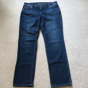INC boyfriend curvy fit jeans, size 8.